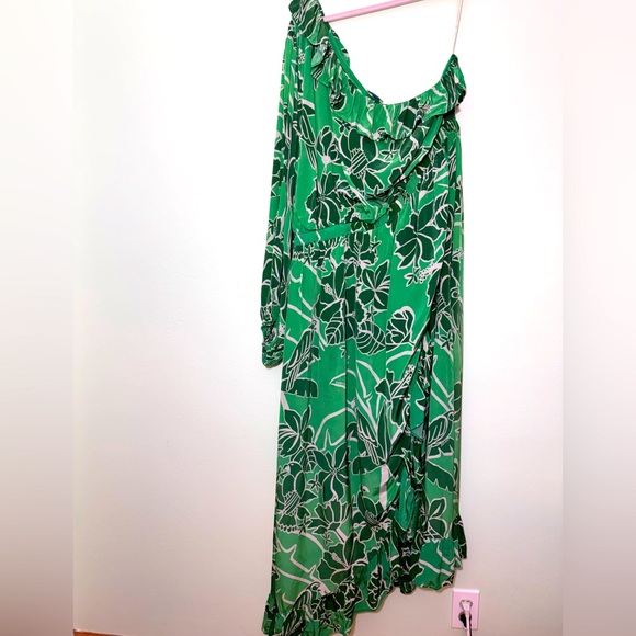 Farm Rio Anthropologie 3X one shoulder ruffle dress - Picture 4 of 13